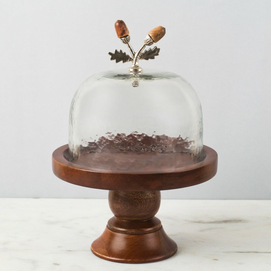 Table Top * | Elm And Oak Chestnut Oak Cake Stand And Dome Table Top