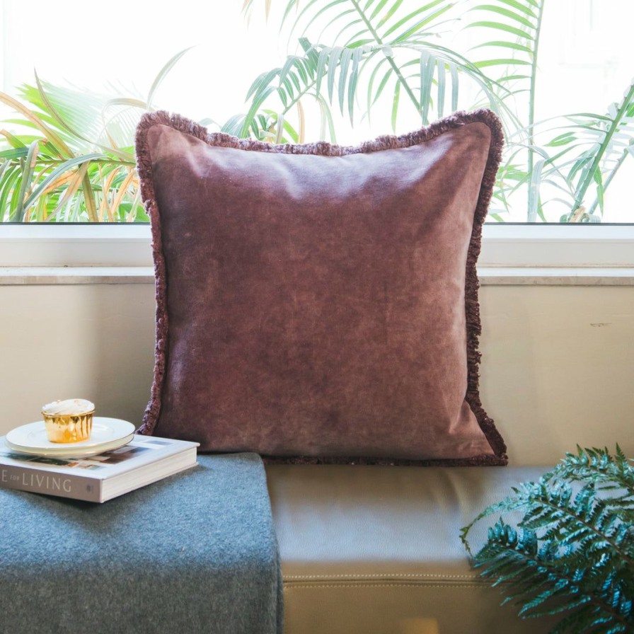 Textiles * | Elm And Oak Textiles Lugano Rosewood Cushion