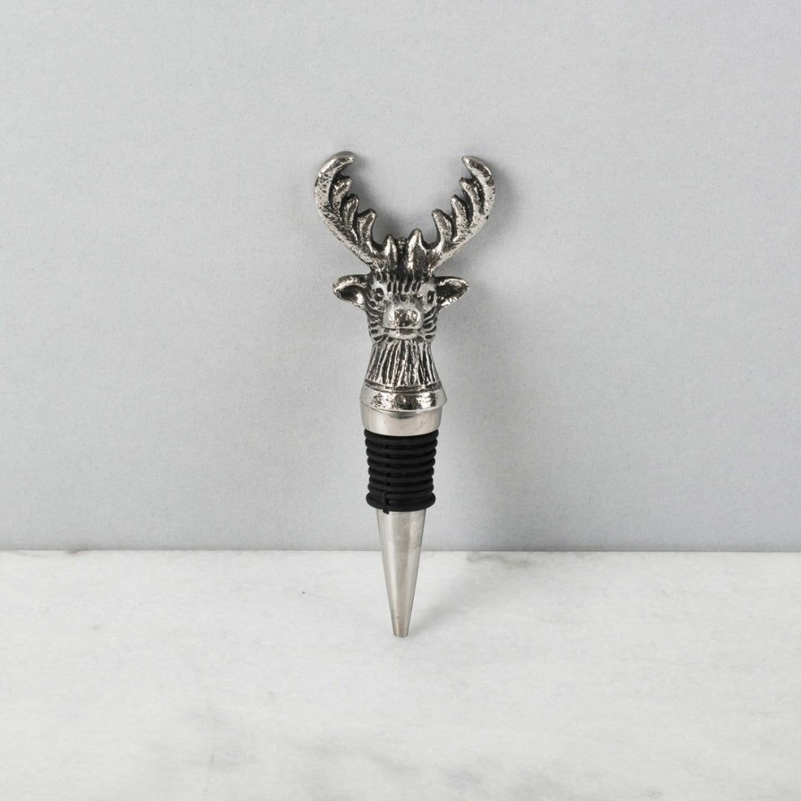 Barware * | Elm And Oak Reindeer Bottle Stopper Barware