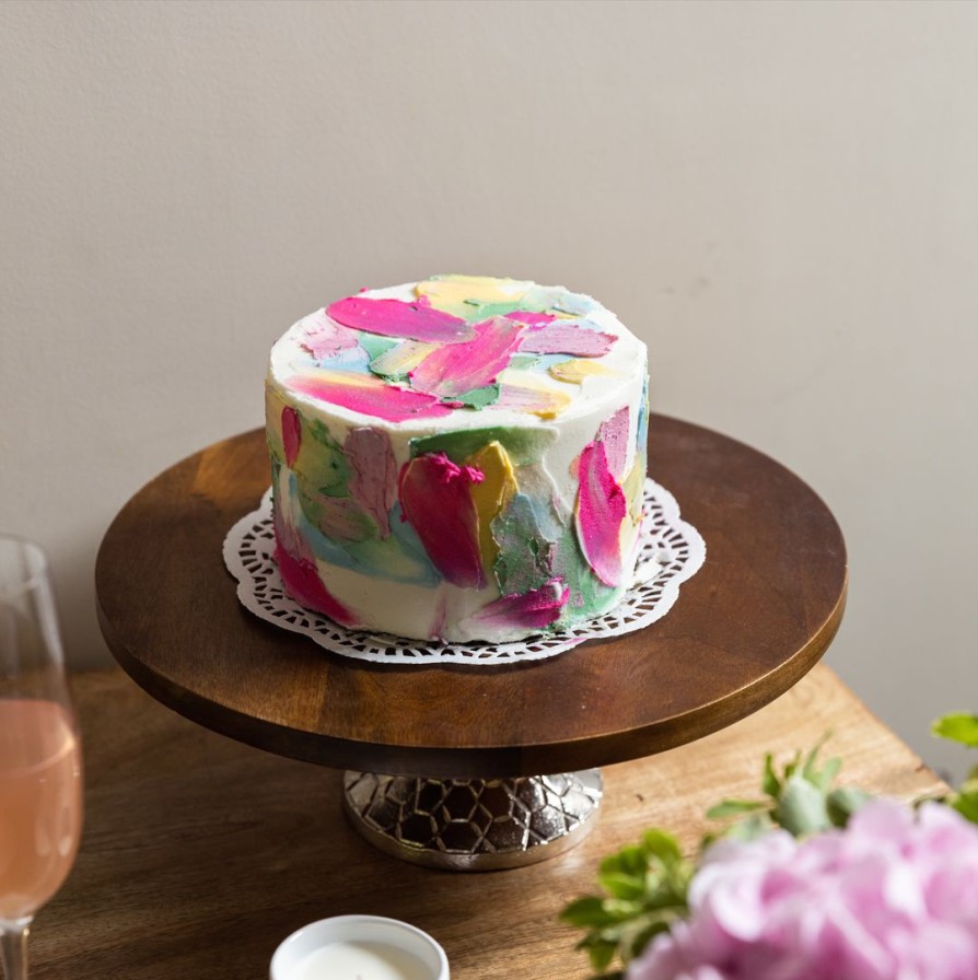 Table Top * | Elm & Oak Embossed Honeybee Cake Stand Table Top