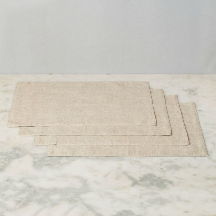 Textiles * | Elm & Oak Salento Plain Placemats (Set Of 4)