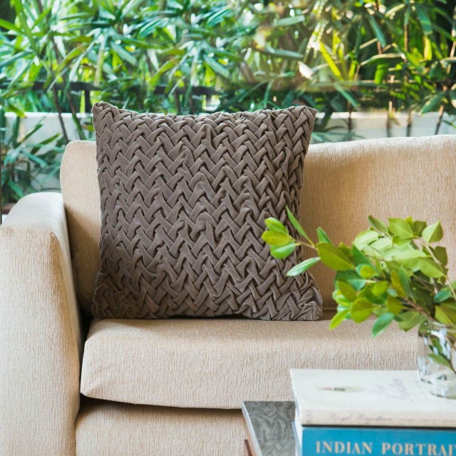 Textiles * | Elm And Oak Textiles Emiliano Rock Ridge Cushion