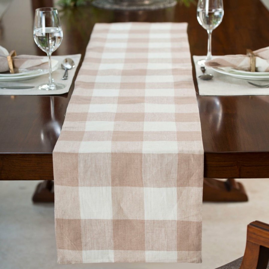 Textiles * | Elm & Oak Textiles Salento Checkered Runner