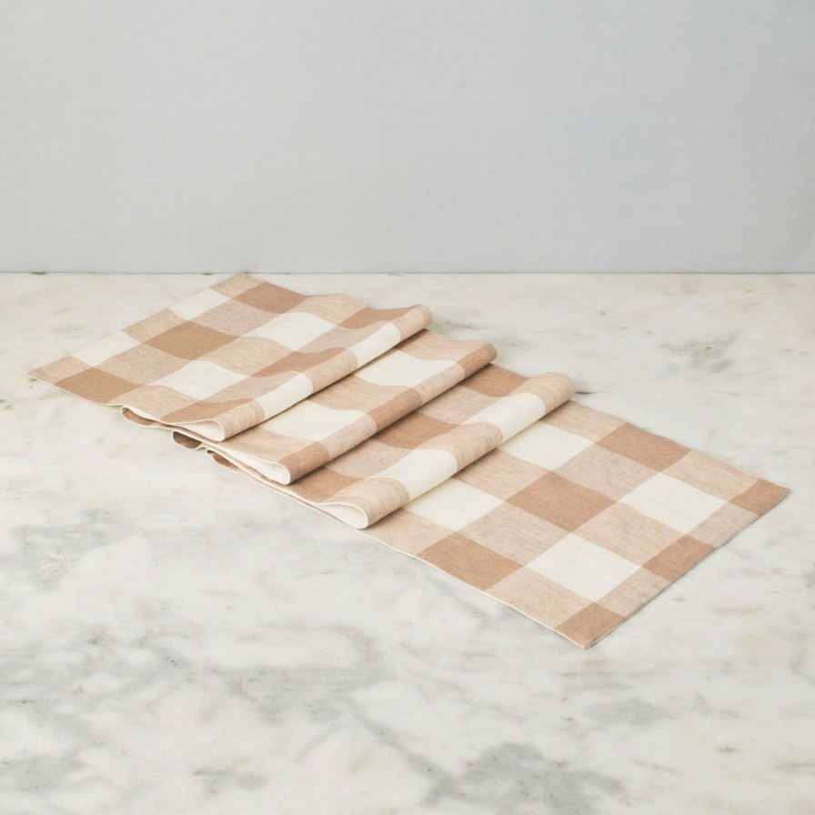 Textiles * | Elm & Oak Textiles Salento Checkered Runner