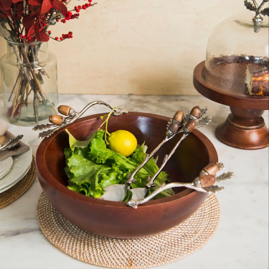 Table Top * | Elm And Oak Table Top Chestnut Oak Salad Bowl