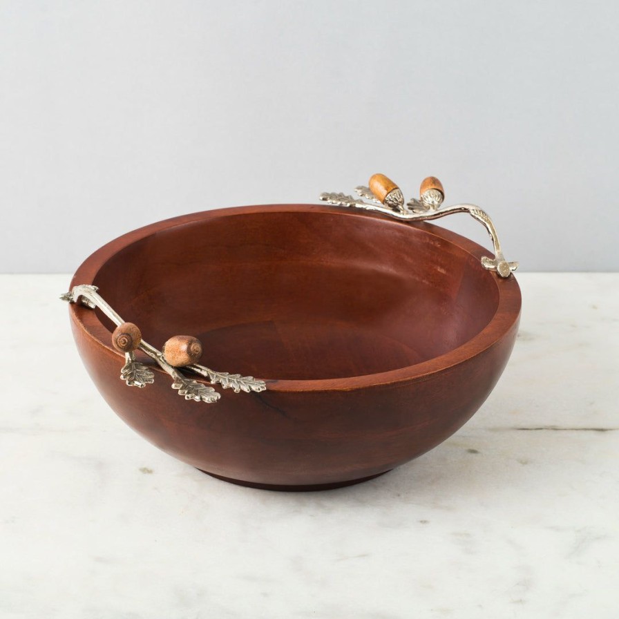 Table Top * | Elm And Oak Table Top Chestnut Oak Salad Bowl