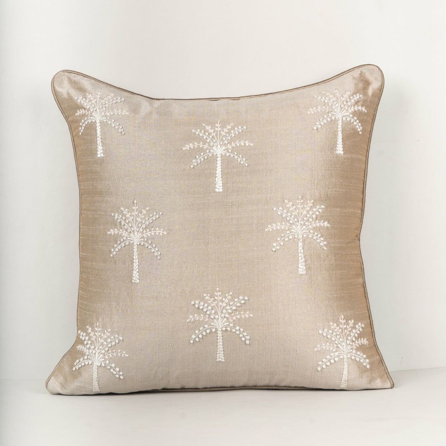 Textiles * | Elm And Oak Naaz Embroidered Cushion