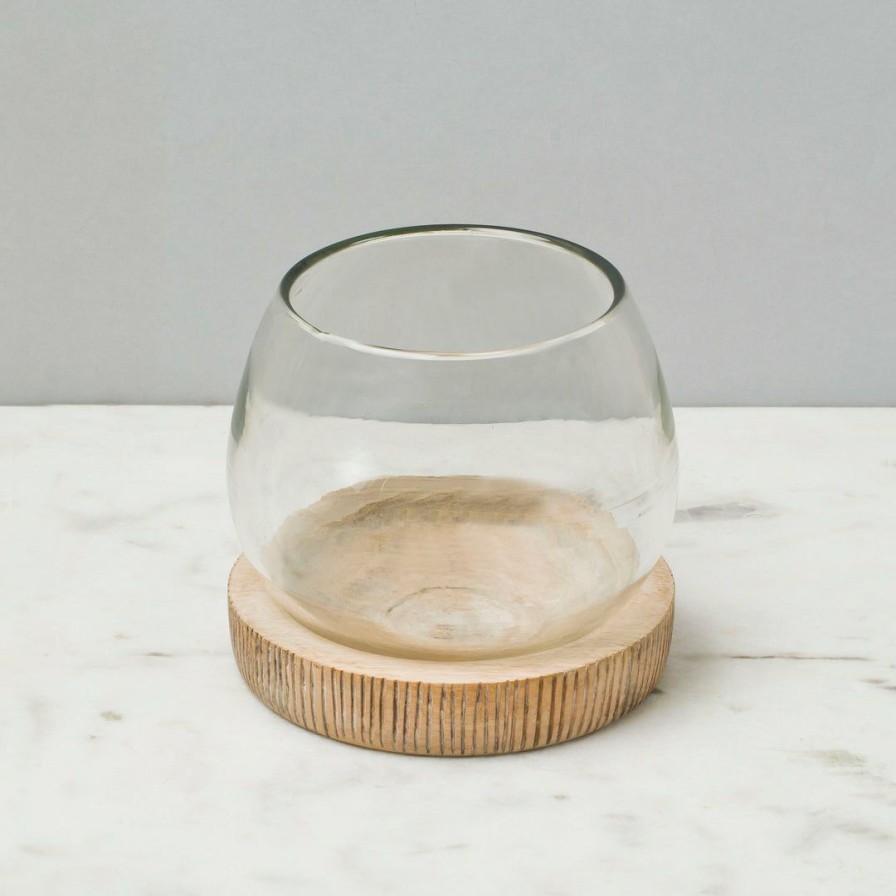 Table Top * | Elm & Oak Elsa Candle Holder (Distressed White)