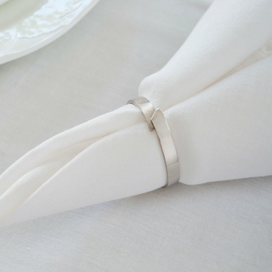 Table Top * | Elm & Oak Table Top Salton Napkin Rings (Nickel)