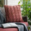 Textiles * | Elm And Oak Rosewood Cable Knit Cushion