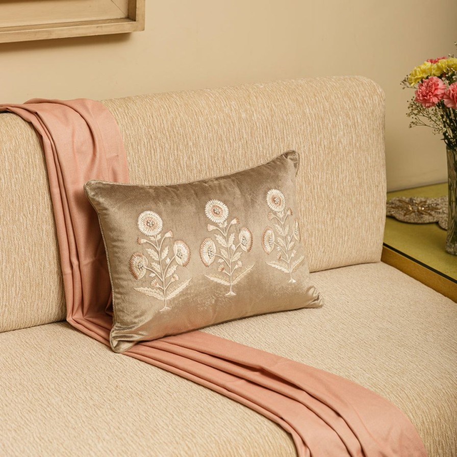 Textiles * | Elm And Oak Gulnaz Embroidered Cushion