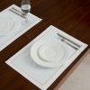 Textiles * | Elm & Oak Serena White Placemats (Set Of 4) Textiles