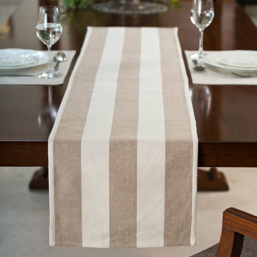 Textiles * | Elm & Oak French Stripe Runner Textiles