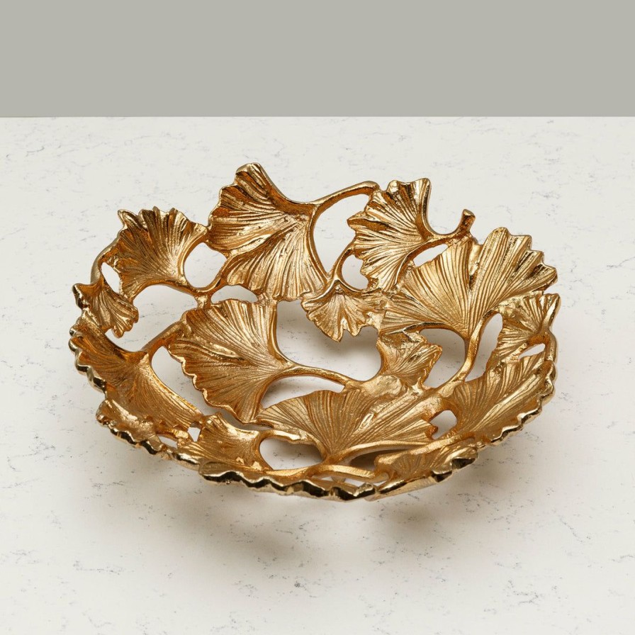 Table Top * | Elm And Oak Ginko Leaf Fruit Bowl