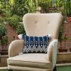 Textiles * | Elm And Oak Textiles Classic Blue Tasseled Cushion