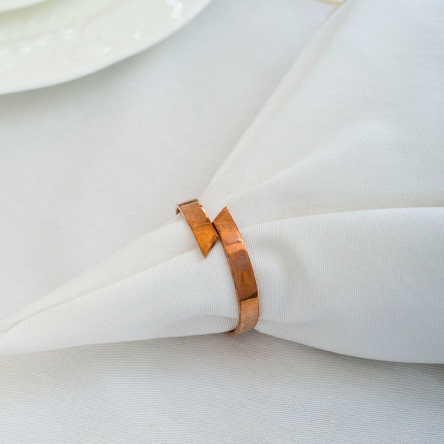 Table Top * | Elm & Oak Salton Napkin Rings (Rose Gold)