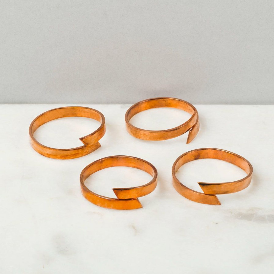 Table Top * | Elm & Oak Salton Napkin Rings (Rose Gold)