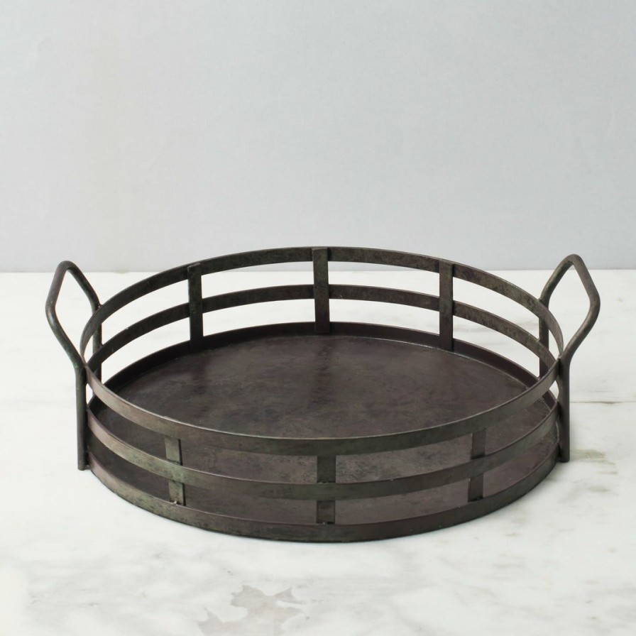 Table Top * | Elm & Oak Siena Round Tray (Large) Table Top