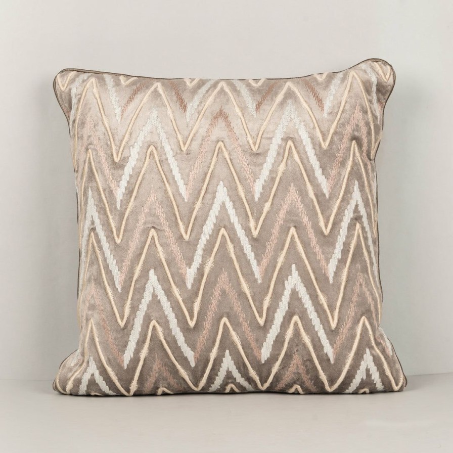 Textiles * | Elm And Oak Zainab Embroidered Cushion Textiles