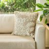 Textiles * | Elm And Oak Cream Embroidered Cushion Textiles