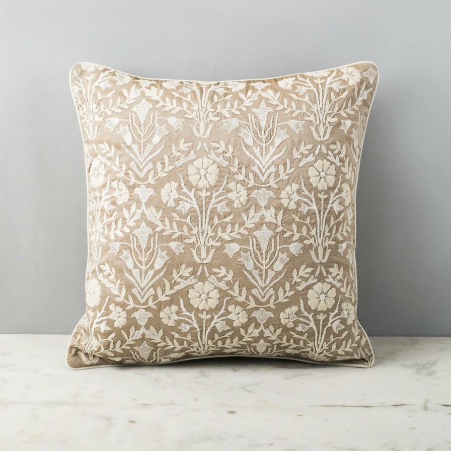 Textiles * | Elm And Oak Textiles Sandra Embroidered Cushion