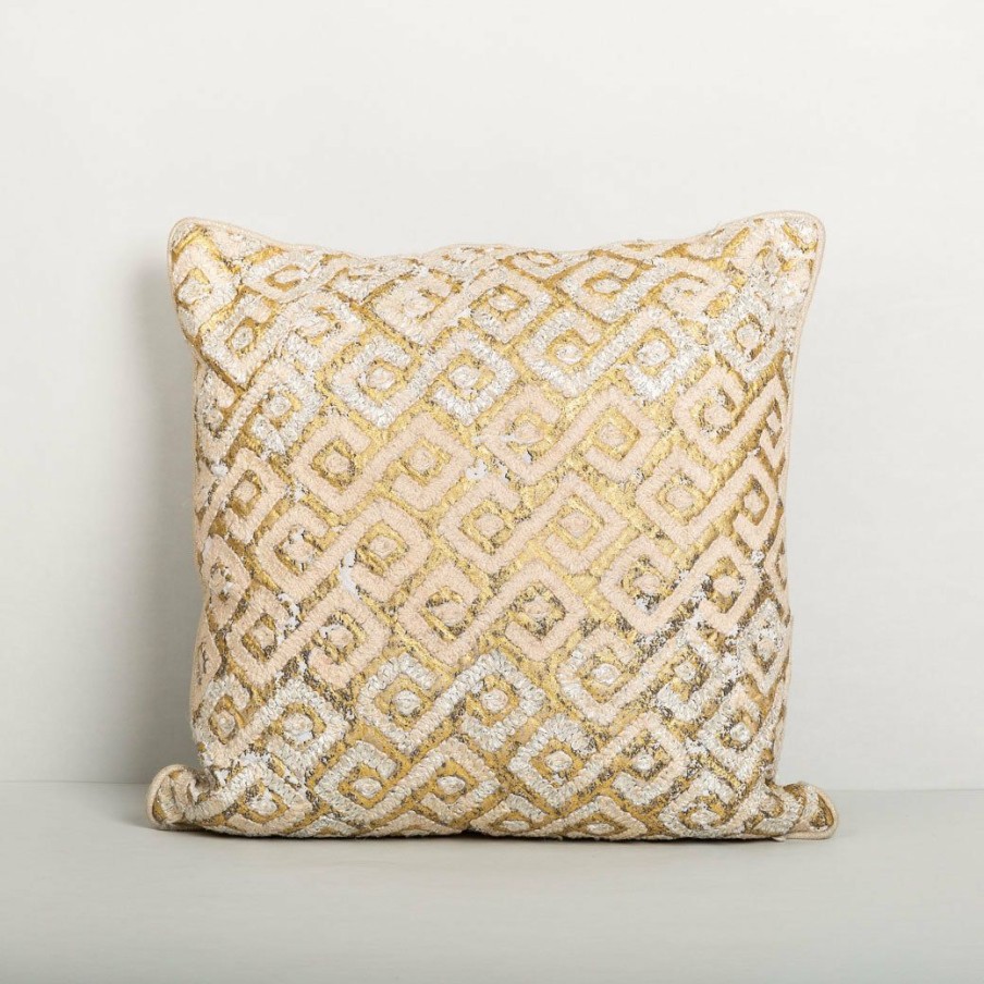 Textiles * | Elm And Oak Textiles Nugget Gold Foil Printed Cushion