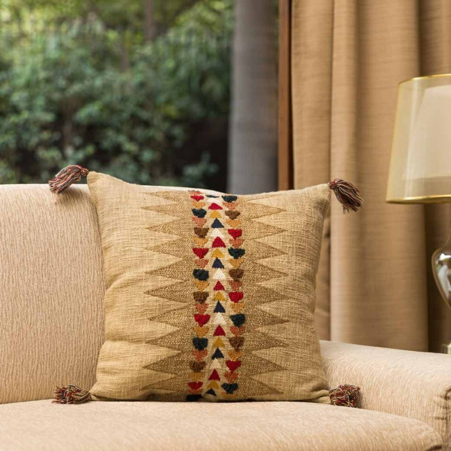 Textiles * | Elm And Oak Textiles Casablanca Multi Embroidered Cushion