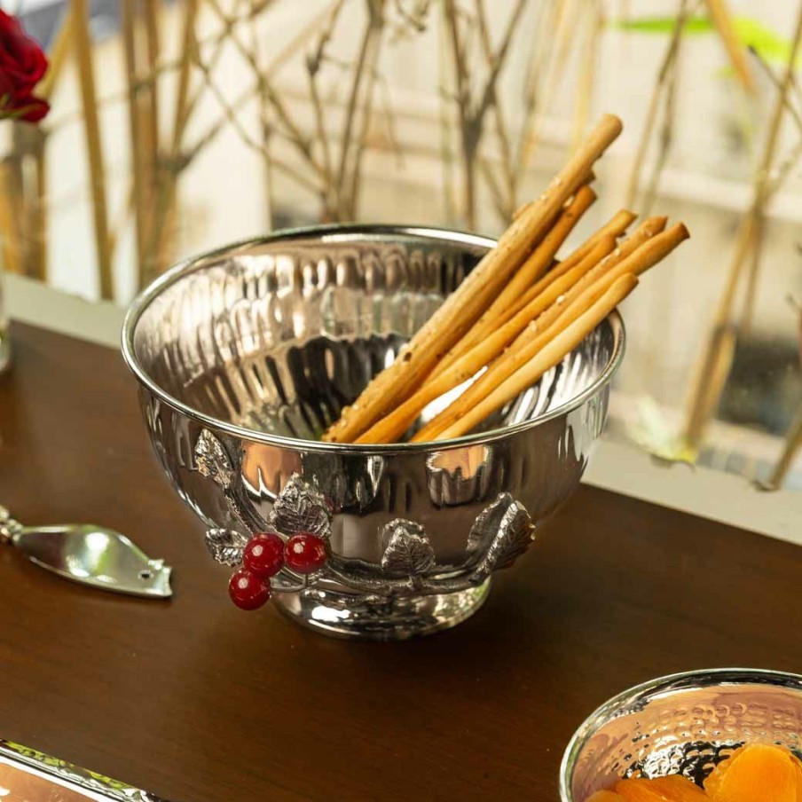 Table Top * | Elm And Oak Red Berry Fruit Bowl Table Top