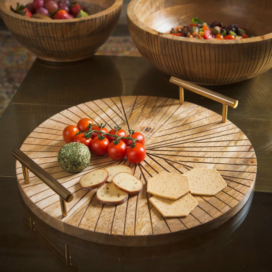 Table Top * | Elm & Oak Table Top Milano Round Tray (Small)