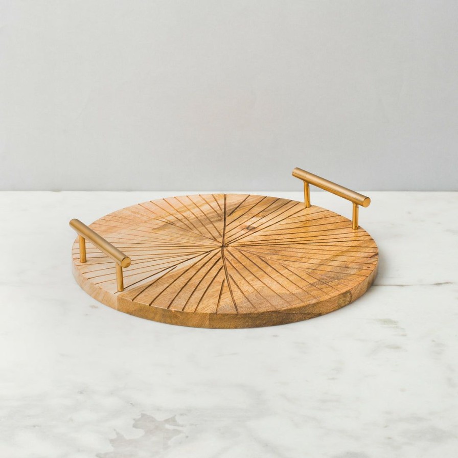 Table Top * | Elm & Oak Table Top Milano Round Tray (Small)