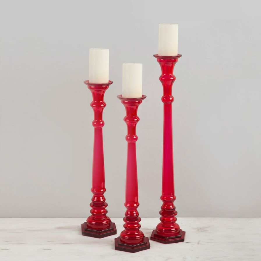 Table Top * | Elm & Oak Bella Candle Holders (Set Of 3)