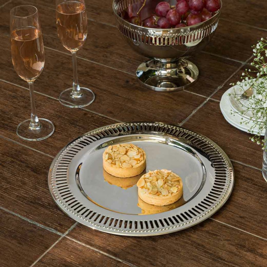 Table Top * | Elm And Oak Table Top Victorian Round Platter