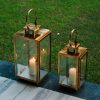 Table Top * | Elm & Oak Bloomingville Lanterns (Set Of 2) Accessories