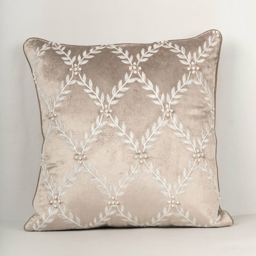 Textiles * | Elm And Oak Inaya Embroidered Cushion