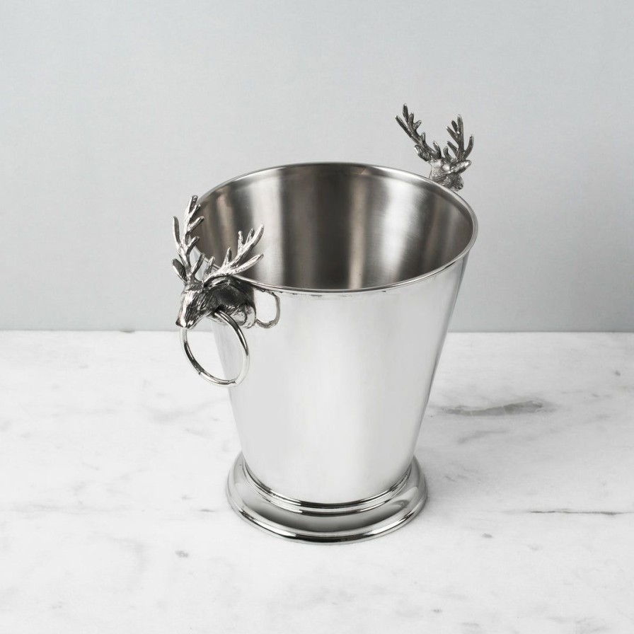 Barware * | Elm And Oak Barware Reindeer Ice Bucket