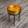 Table Top * | Elm & Oak Honey Gold Brass Finish Planter Accessories