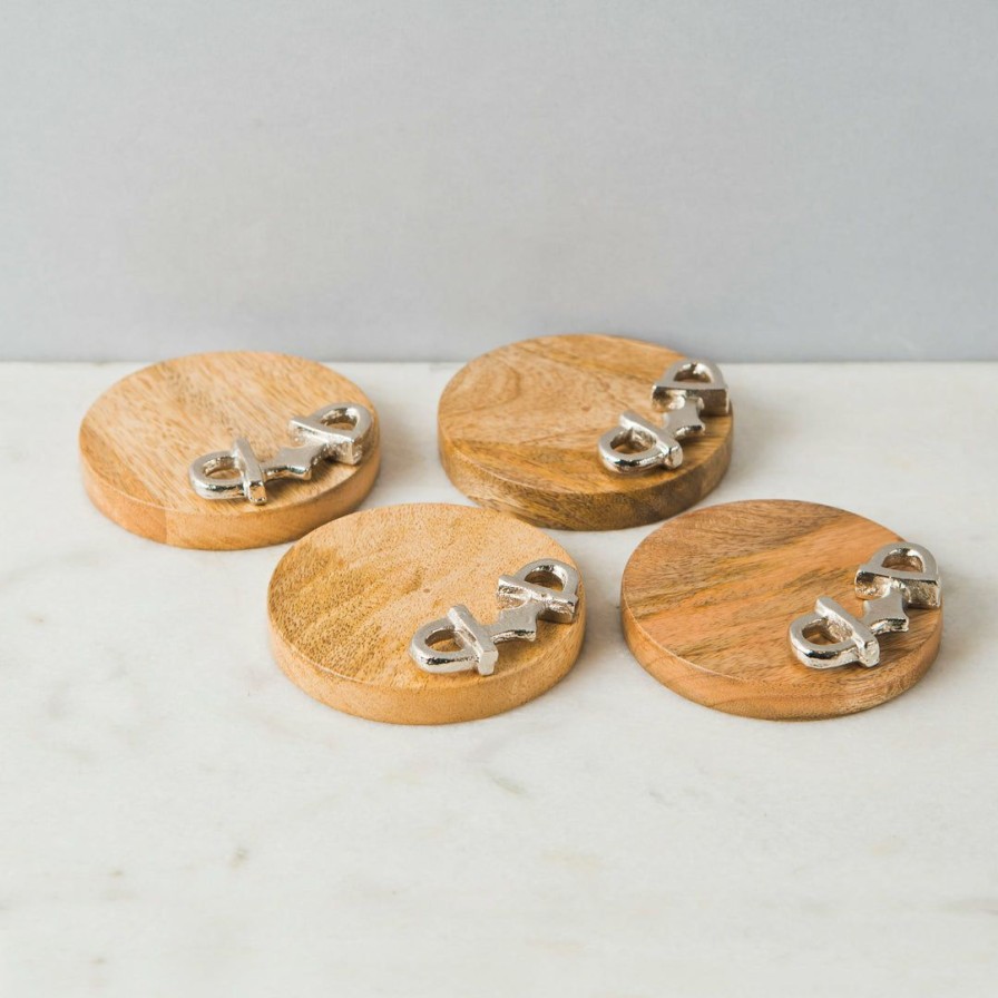 Barware * | Elm & Oak Gatsby Coasters (Set Of 4) Barware