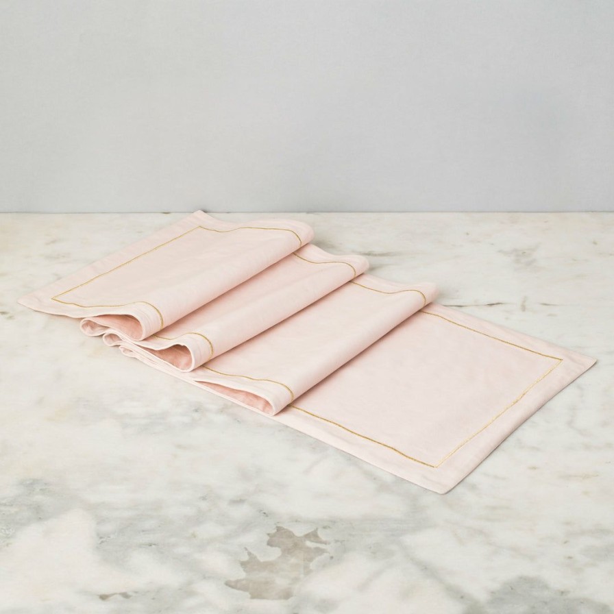 Textiles * | Elm & Oak Textiles Serena Pink Runner