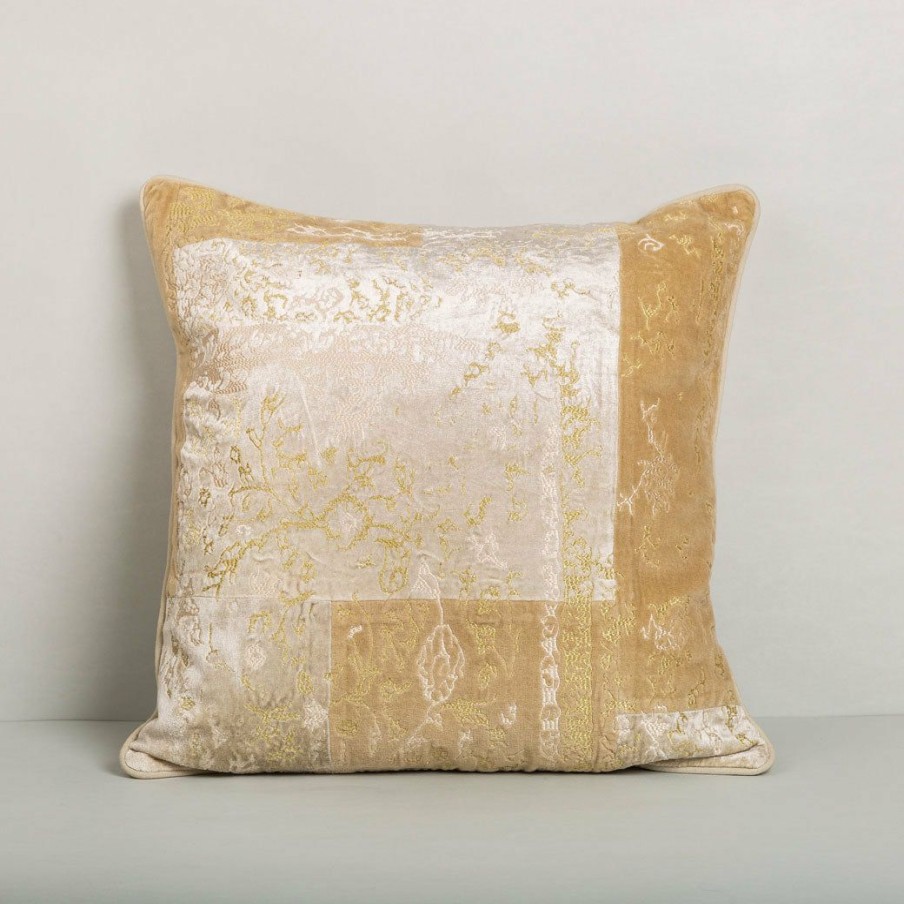 Textiles * | Elm And Oak Sunset Gold Foil Printed Cushion Textiles