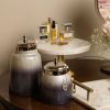 Table Top * | Elm & Oak Belgravia Glass Canisters White Pearl/ Purple (Set Of 2) Accessories